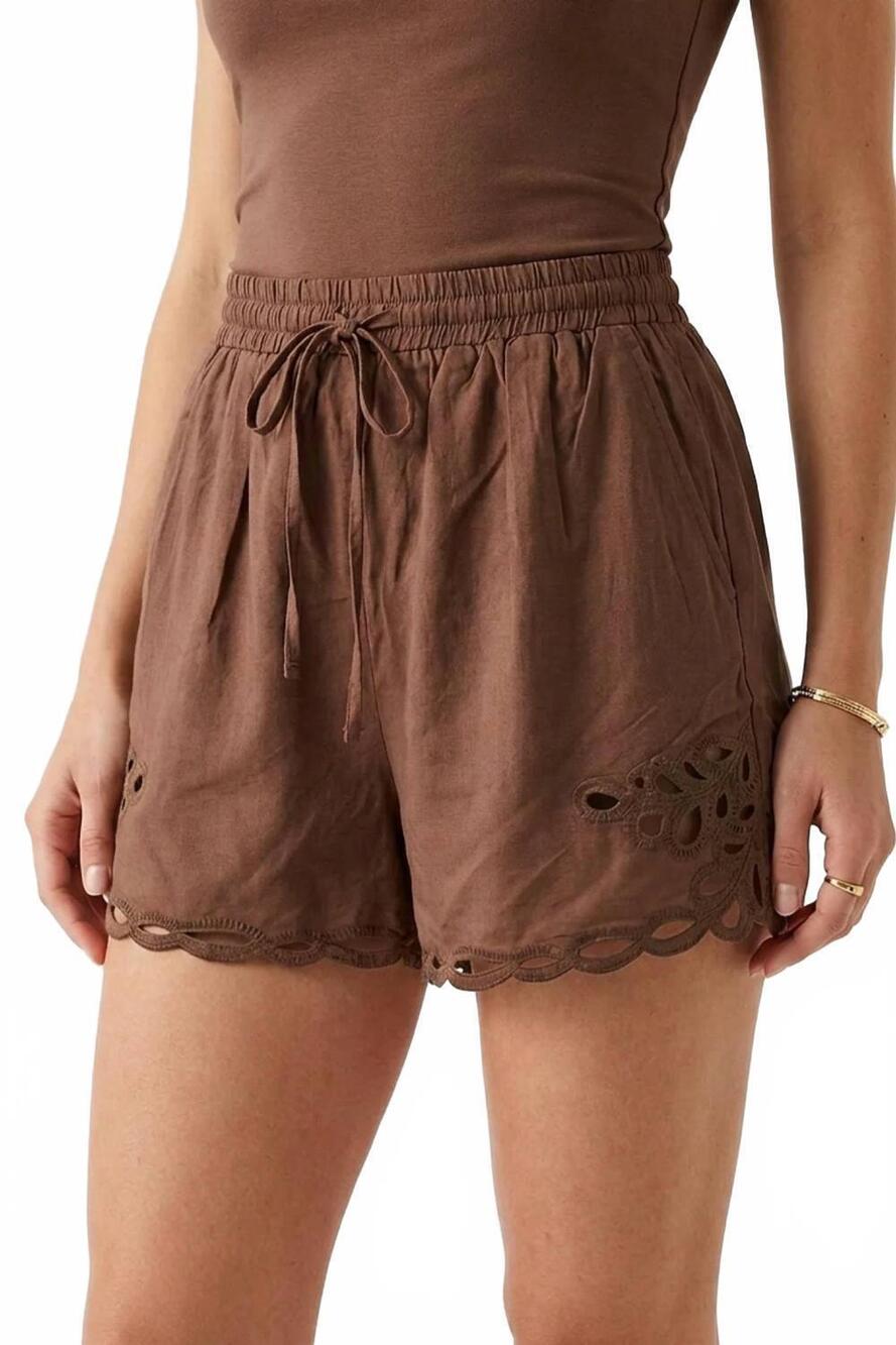 NEW DELUC comte pull-on short in brown